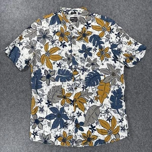 O'Neill Hawaiian Shirt Mens XL Floral Tropical Cotton Rayon Button Front - Picture 1 of 8