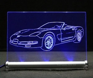 Chevrolet Corvette C5 als Gravur auf LED Leuchtschild - Picture 1 of 1
