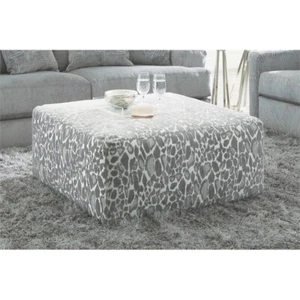 Catnapper Jefferson Accent Cocktail Ottoman in Gray Polyester Fabric - Picture 1 of 5