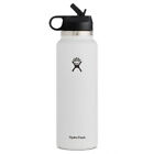 Hydro Flask Water Bottle Stainless steel Wide Mouth with Straw Lid 40oz