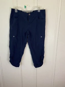 Woolrich blaue Damen Capri Cargo Taschen Wandern Outdoor Hose Größe 8 - Bild 1 von 6