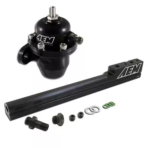 AEM ADJUSTABLE FPR PRESSURE REGULATOR + FUEL RAIL INTEGRA B18B1 B18C B18C1 B18C5 - Bild 1 von 2