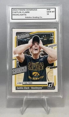 Caitlin Clark 2024 Panini Donruss #H8 Graded Gem Mint 10 A Pair of Final Fours - Изображение 1 из 3