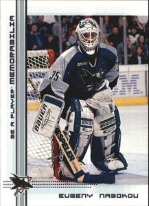 2000-01 BAP Memorabilia Sharks Hockey Card #140 Evgeni Nabokov