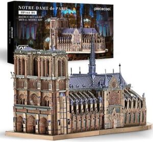 Piececool 3D Jigsaw Puzzle DIY Handmade Metal Model Kit Puzzle Notre Dame Paris