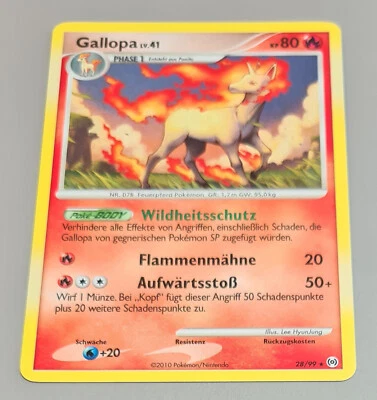Gallopa lv.41 # 28/99 Rare Platin Arceus 2010 Pokemon Deutsch Near Mint Vintage - Bild 1 von 3
