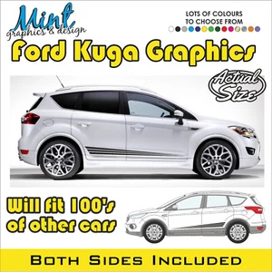 FORD KUGA ST Zetec Stripes RS 5 Door Decals Stickers Graphics FREE P&P 007 - Picture 1 of 4