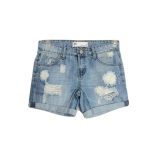 RSQ Tillys Shorts  Size 3 Distressed Cuffed Jean Soho Boyfriend Mid Rise Destroy - Bild 1 von 12