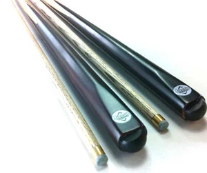 WOODEN POOL SNOOKER BILLIARD CUE SET 2x Cues ASH PRO with 10mm Glue Tips - Picture 1 of 3