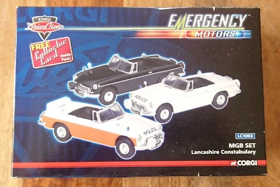 Corgi LC1003 MGB 3 Car Set Lancashire Constabulary Ltd Edition NEW - Image 1 of 4
