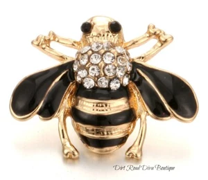 Honey Bee Insect Snap Button Charm, 18 - 20mm  Interchangeable W/ Ginger, New - Picture 1 of 8