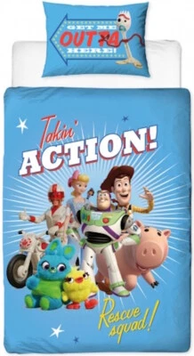 Juego de 4 fundas de edredón individuales reversibles con licencia Disney para niños TOY STORY nuevo Foto 1 de 4