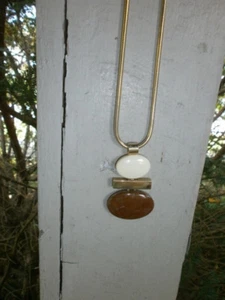 Avon 1977  Poshed Ovals Pendant -- Signed -- Hard to find - Picture 1 of 6
