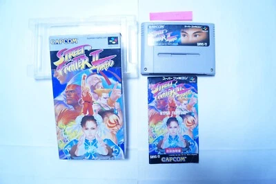 Street Fighter 2 Turbo 1993 Box Manual Nintendo Famicom SNES Japan Vintage Game - Image 1 of 2