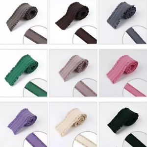 Elastic Band Stretch Ribbon Ruffle Frill Lace Edging Trim for Costume Decor DIY - Picture 1 of 33