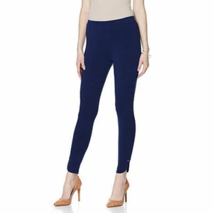 LIZ LANGE Size S Leggings Ultimate Legging Grommet Detail NAVY - Picture 1 of 1