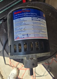 MASTER PLUMBER 1/3 HP AC ELECTRIC SUMP PUMP MOTOR 115V 60HZ 5.7 AMP 1725 RPM - Picture 1 of 4