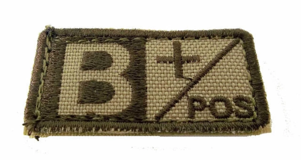 Parche tipo sangre Cóndor B positivo B+ bronceado/marrón 229B+003 gancho trasero Foto 1 de 1