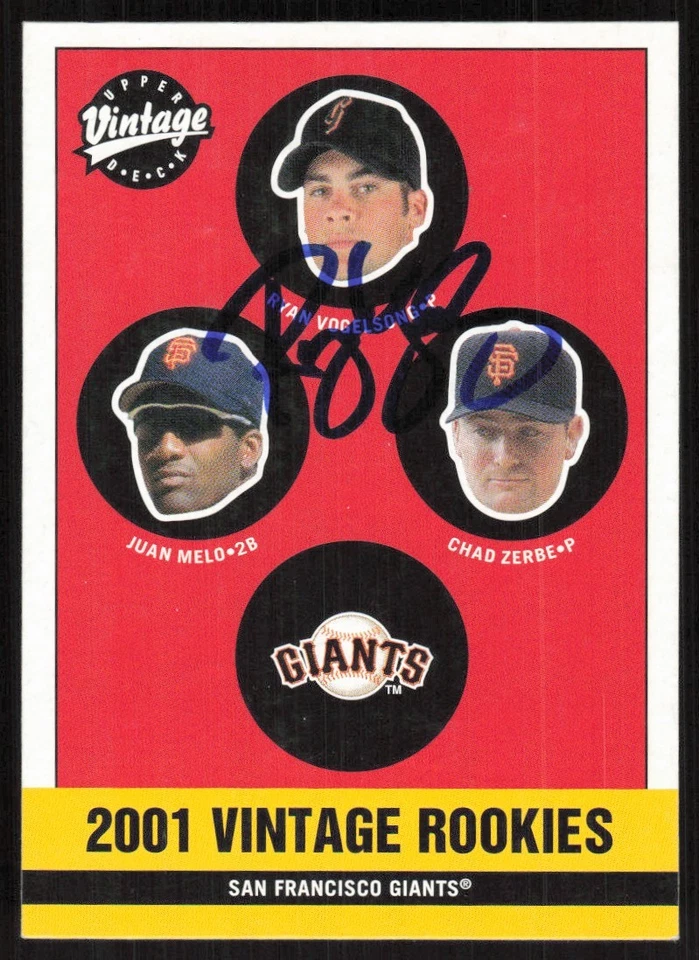 2001 Upper Deck Vintage Ryan Vogelsong Auto San Francisco Giants #363 Melo/Zerbe Foto 1 de 2