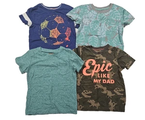 Boys 4T T-Shirt Lot – Cat & Jack + Carter’s – Epic, Soccer, Dino, Summer Prints - Picture 1 of 9