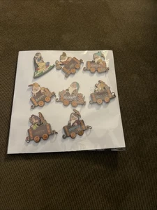Snow White and the Seven Dwarfs Mine Car Train 100 Years Dreams Set 8 PINS - Picture 1 of 3