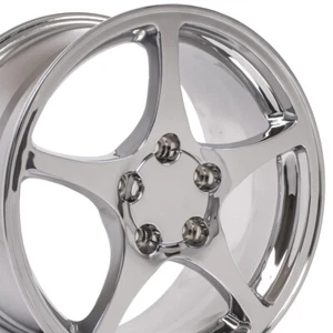 17x8.5 Wheel Fits Corvette Camaro C5 Style Chrome 5122 Rim W1X - Picture 1 of 5