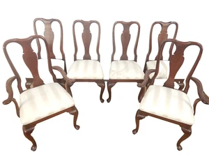 Queen Anne Style Set of 6 Mahogany Dining Chairs Hickory Chair Co. - Picture 1 of 24