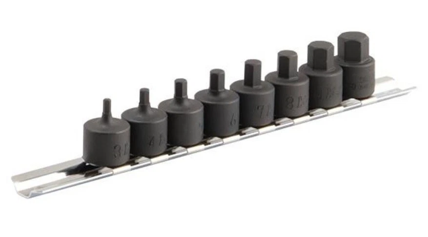 KOKEN 3/8" HEX BIT SOCKET SET (LENGTH 25mm / 3,4,5,6,7,8,10,12mm) RS3012M/8-L25 - Image 1 of 1