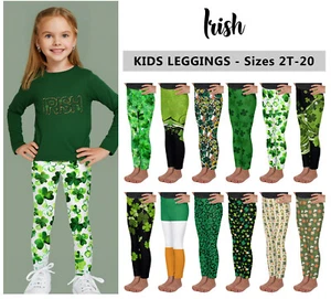 Kids Irish Leggings #1 - Baby Girls Boys Teens St. Patrick's Day Party Luck Gift - Picture 1 of 29