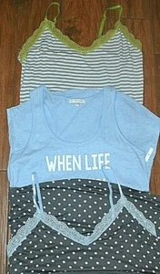 Women's PJ SALVAGE Pajama Tank Top Racer OR Spaghetti Back CHOOSE SIZE XL - Picture 1 of 5