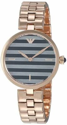 NWB Aut Emporio Armani Women's Rose Gold-Tone Stainless Steel Watch 32mm AR11220 - Image 1 of 4