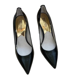 MICHAEL Michael Kors Elisa Patent-Leather Pumps Heels Black Size 6 NWOB - Picture 1 of 12