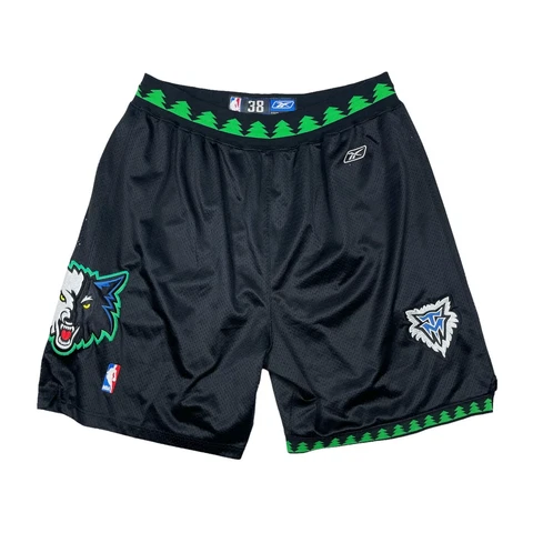 VTG RARE NBA MINNESOTA TIMBERWOLVES AUTHENTIC REEBOK BASKETBALL SHORTS SIZE 38 Cover