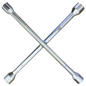 14" CHROME PLATED CROSS RIM WHEEL BRACE WRENCH 17 19 21 23MM car van garage - Picture 1 of 1