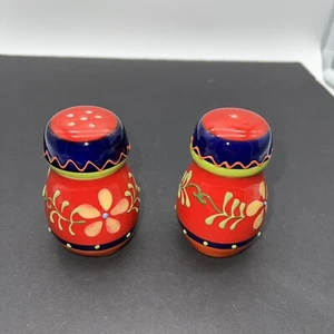 Hand Painted Made In Spain Colorful Salt And Pepper Shakers - Picture 1 of 5