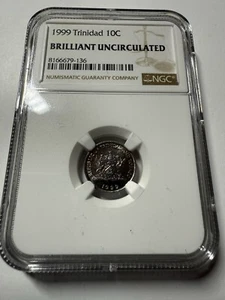 1999 TRINIDAD & TABAGO 10C NGC BU Certified - Picture 1 of 2