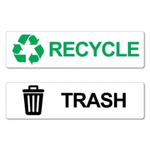 Recycle & Trash Recycle Bin Stickers Decal - Picture 1 of 1