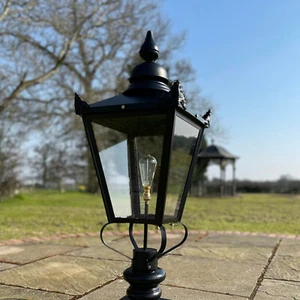 USED Black Victorian Lamp Post Replacement Lantern - 90cm - Picture 1 of 4