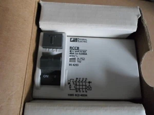 INTERRUPTOR DE CIRCUITO FEDERAL ELECTRIC STABLOK 40 AMP 30mA (RCD 40034) 4 POLOS RCD. - Imagen 1 de 3
