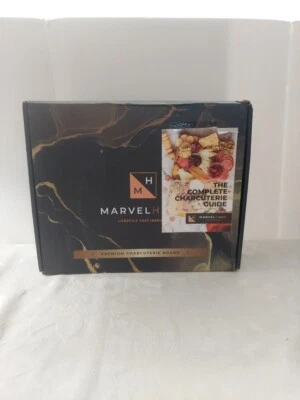 New Marvel Haus Charcuterie Cheese Cutting Board Set Ceramic bowls and knife set - Image 1 of 4