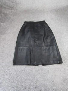 Unbranded Genuine Leather Skirt Womens 5/6 Black *Read - Picture 1 of 11