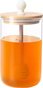 12Oz Glass Honey Jar with Dipper,Honey Container with Wooden Honey Dipper,Honey - Picture 1 of 12