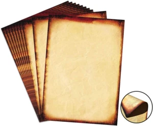 48 Pack Antique Stationary Paper 8.5"X 11" Double Sided Parchment Vintage Paper - Picture 1 of 6