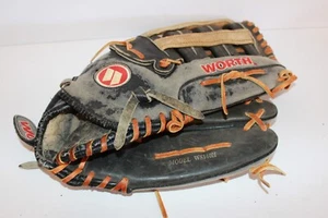 Worth WS140H Baseball Glove 14" Black All Leather Glove Right Hand Throw RHT - Picture 1 of 8