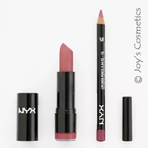 2 NYX Round Lipstick 565 B52 + Slim Lip Liner 831 Mauve *Joy's cosmetics* - Picture 1 of 2
