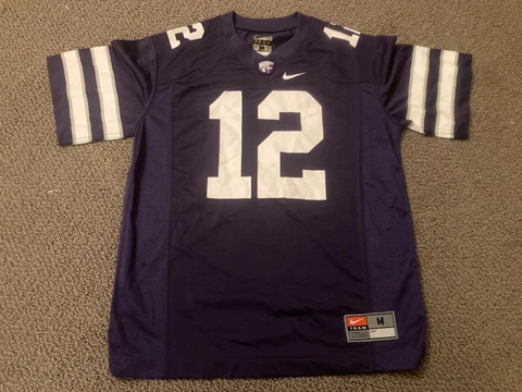 Kansas State Wildcats Purple Medium Youth Kids #12 Football Jersey Cover