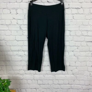 Peach Womens Black Soft Knit Stretch Capri Leggings Pants Size XXS - Picture 1 of 7
