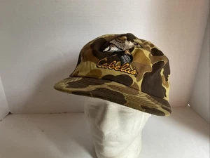 Paraorecchie mimetico vintage Cabela’s Duck isolato caccia uccelli waterfowl made in USA - Foto 1 di 10