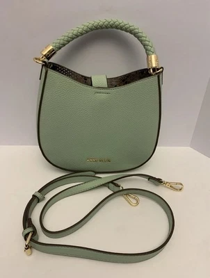 Nuevo con etiquetas Bolso de Mano Anne Klein Hobo Verde Pálido Herrajes Dorados Cuero Sintético Ajustable Foto 1 de 4