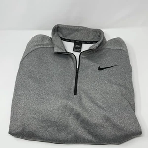 Nike Herren XXL Pullover Langarm Mock Neck Dri Fit Sweatshirt Grau - Bild 1 von 4